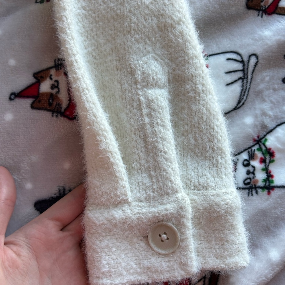 Cream Button-Up Wool Jacket - Picture 5 of 5